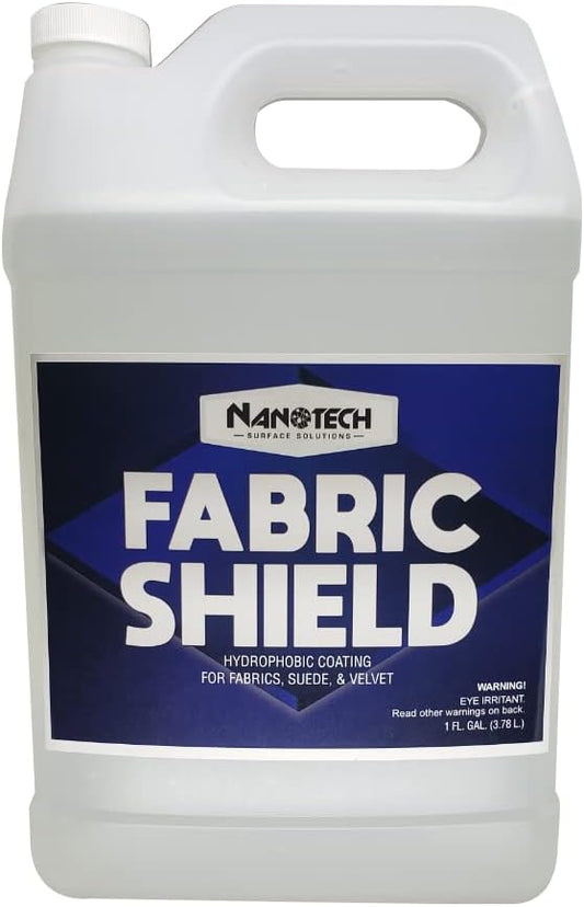 Nanotech Surface Solutions Fabric-Shield, Fabric Guard, Liquid Repellent for Fabrics, Upholstery, Suede, Textile Shield, Wine, Coffee Stain Protector (1 Gallon)