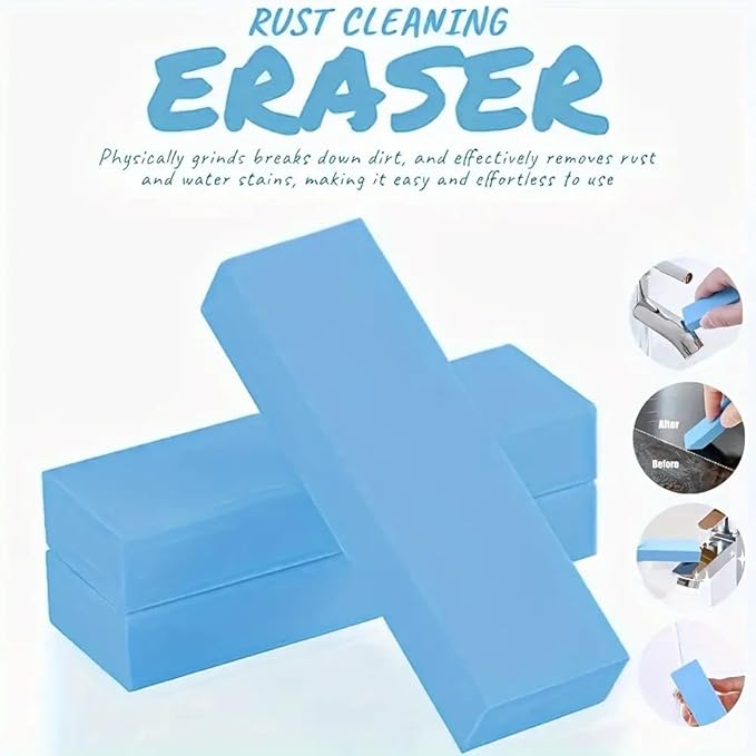 Hard Water Limescale Cleaning Eraser – Descaling Rubber Block for Removing Mineral Buildup on Glass, Tile, Stainless Steel & Faucets (1-Pack)