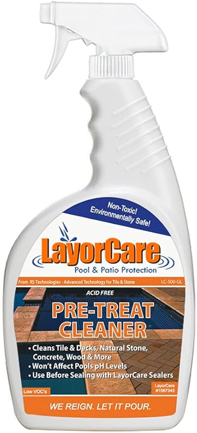 LayorCare Pre-Treat Tile Cleaner - Multipurpose, Natural Scent, Spray - 1 Quart