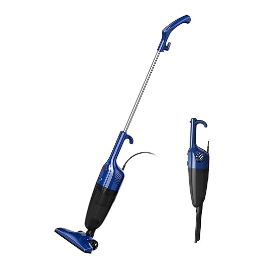Stick Lightweight Vacuum Cleaner for Home & Apartment, Corded Handheld vac Cleaners with Crevice Tool, Perfect Household Vacuum Cleaners for Carpet, pet Hair, Hardwood Floor (Blue)