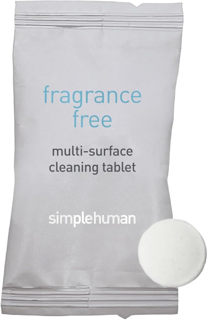 simplehuman Multi-Surface Cleaning Tablets, Eco-Friendly, Safe Around Kids & Pets, Fragrance-Free, 12-Pack (Makes 72 oz of Spray Cleaner)