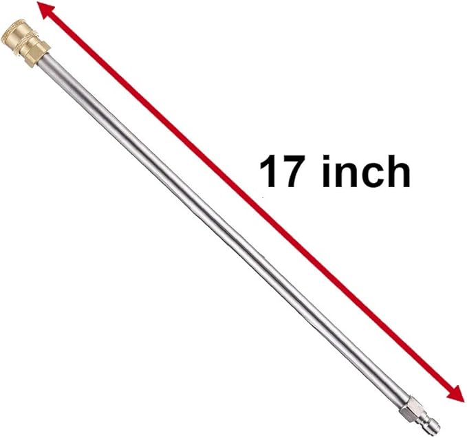 RIDGE WASHER Pressure Washer Extension Wand, 17 Inch Stainless Steel 1/4 Inch Quick Connect Power Washer Lance, 2 Pack