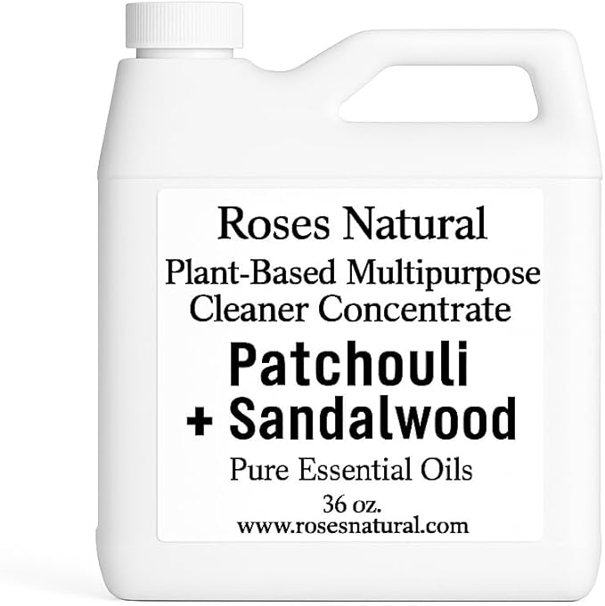 Multipurpose Cleaner Concentrate, 36 oz | Plant-Based, Non-Toxic, Biodegradable | Streak-Free Cleaning for Kitchen, Bathroom, Glass & Floors (Patchouli + Sandalwood)
