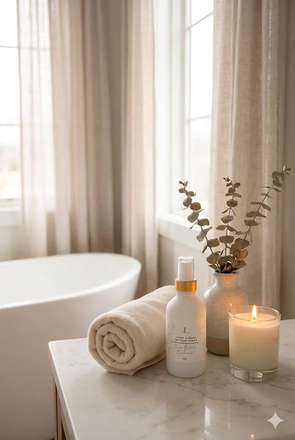 Room & Linen Spray – Long-Lasting Odor Eliminator – Luxury Home Fragrance Mist – 4 oz – Phthalate-Free & Highly Scented (COCO BUTTER CASHMERE)