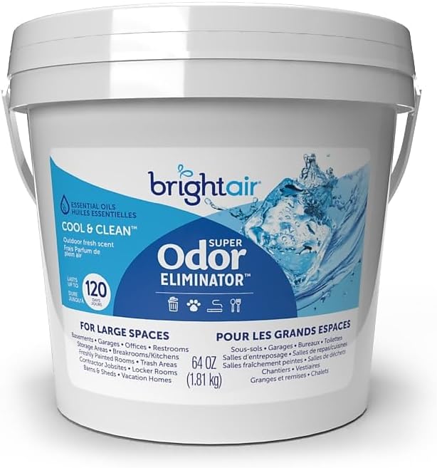 Bright Air Super Odor Eliminator Gel, Fresh Scent, 64 Oz. Tub (900129)