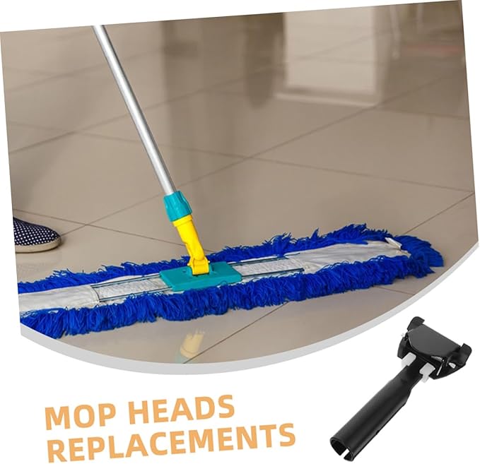 2Pcs Mop Rod Attachment Durable Chrome Plated Mop Head Clamp for Office Hotel Mall Cleaning Ergonomic Design for Comfortable Use Versatile Compatibility with Various Mop