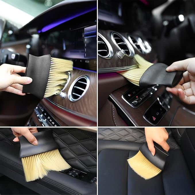 Windshield Cleaning Tool Car Glass Cleaner Inside Window Brush Auto Details Brush Window Vent Cleaner