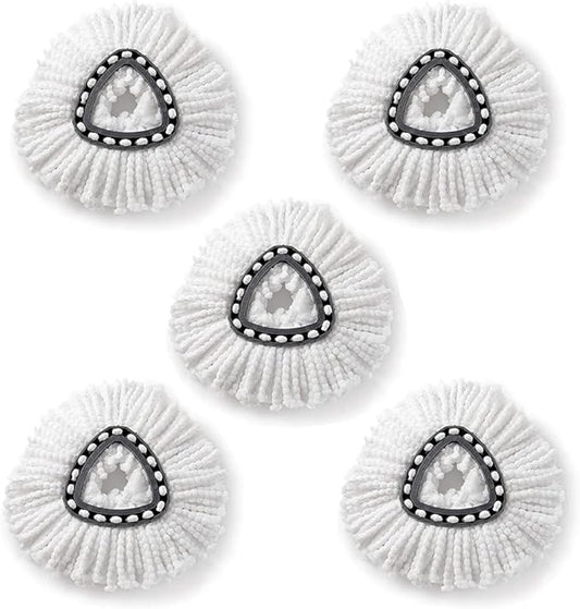 5 Pack Mop Replacement Heads - Spin Mop Refill,Microfiber Spin Mop Refills, Easy Cleaning Mop Head Replacement,360 Degrees Spin Mop Head Refill (5)