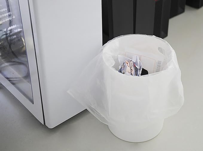 320 Count 8 Gallon Trash Bags Clear Medium Garbage Bags Strong, Leakage-Free,Unscented 30 Liter Thick for Bathroom, Office, Kitchen Waste Basket Trash Can (Clear, 8 Gallon-320 Count)
