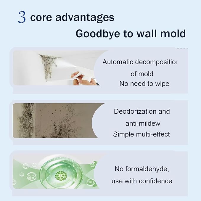 High-Efficiency Stain-Removing Spray， Wall Cleaner ，Effectively removes stains Suitable， for wood, tile, fabric, bathroom, and kitchen surfaces (1)