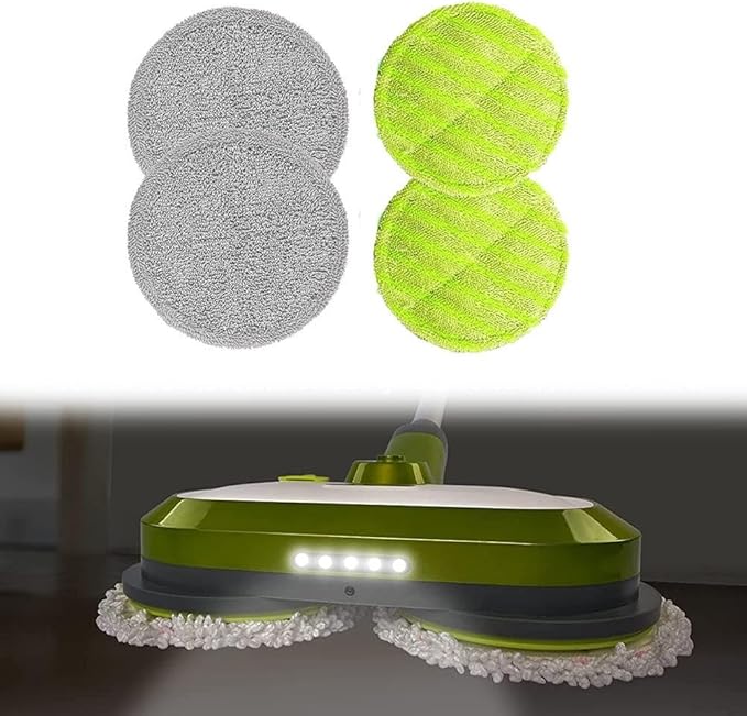 4 Pack Reusable Mop Heads for GOBOT For G29 Spin Mop Microfiber Cleaning Pads for Tough Stains and Polishing