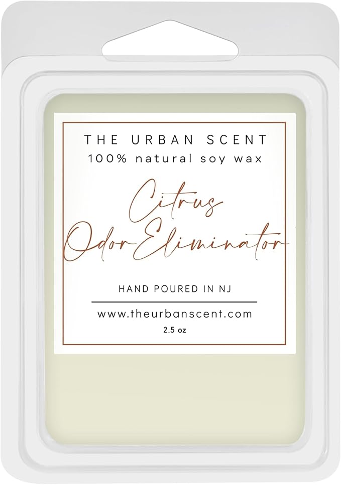 Citrus Odor Eliminator Wax Melts – Scented Soy Wax Melts, Odor Eliminating Citrus Home Fragrance, 6 Cube Clamshell, 2.5 oz