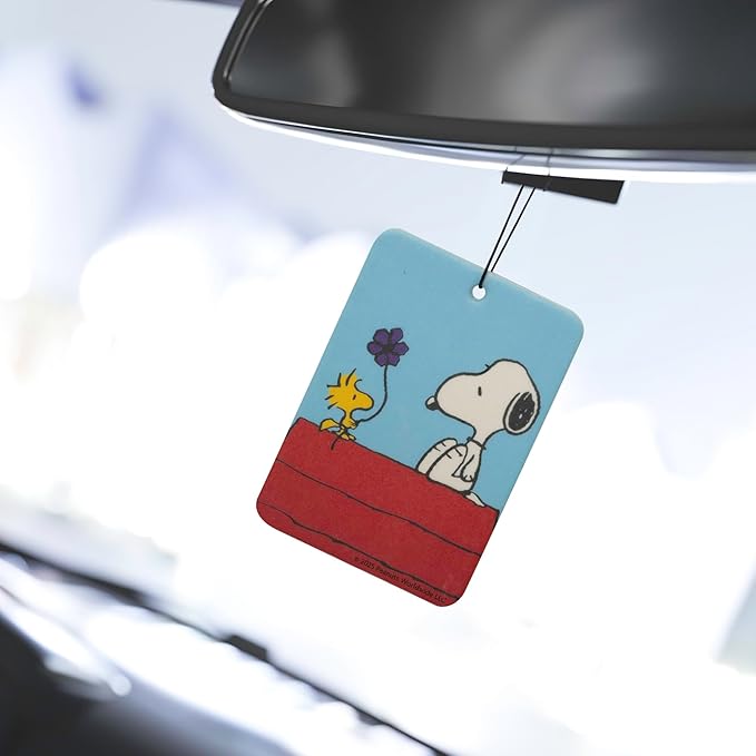 Plasticolor 005738R01 Peanuts Snoopy Doghouse Paper Air Freshener - 2 Pack