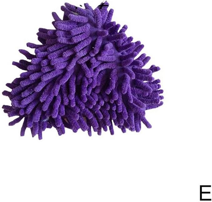 Microfiber Triangle Spin Mop Retractable Mops with 2 Extra Refills for Home Wall Floor Office(Purple)