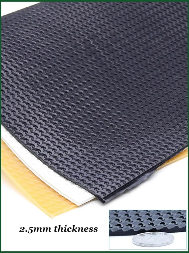 Shoe Sole Repair Rubber Sole Sheet, 2.5MM Thick Shoe Sole Replacement Heel Repair Pad Non-Slip Rubber Soling Sheet for Bottom of Shoes (L(375mmx565mm), White)