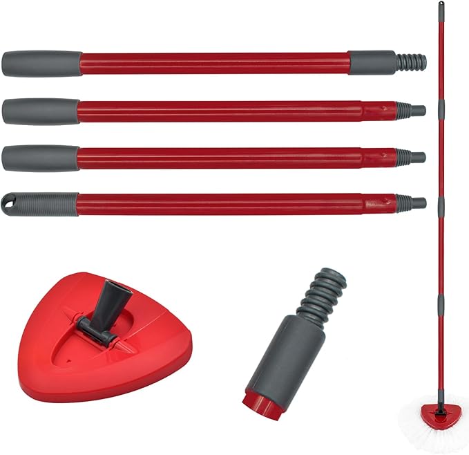 4-Section Spin Mop Handles, Mop Base for Ocedar EasyWring 1 Tank System, Mop Handle Mop Base Set for O Cedar, American Thread Joint