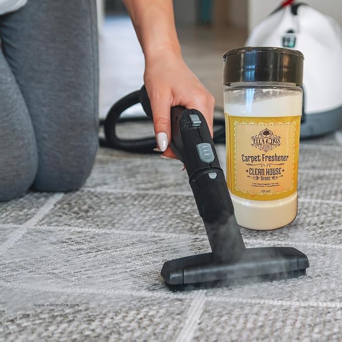Ella & Iris Home Clean House Carpet Freshener – Citrus Carpet Deodorizer & Odor Eliminator for Carpets, Rugs, Upholstery & Car Interiors | Made with Baking Soda