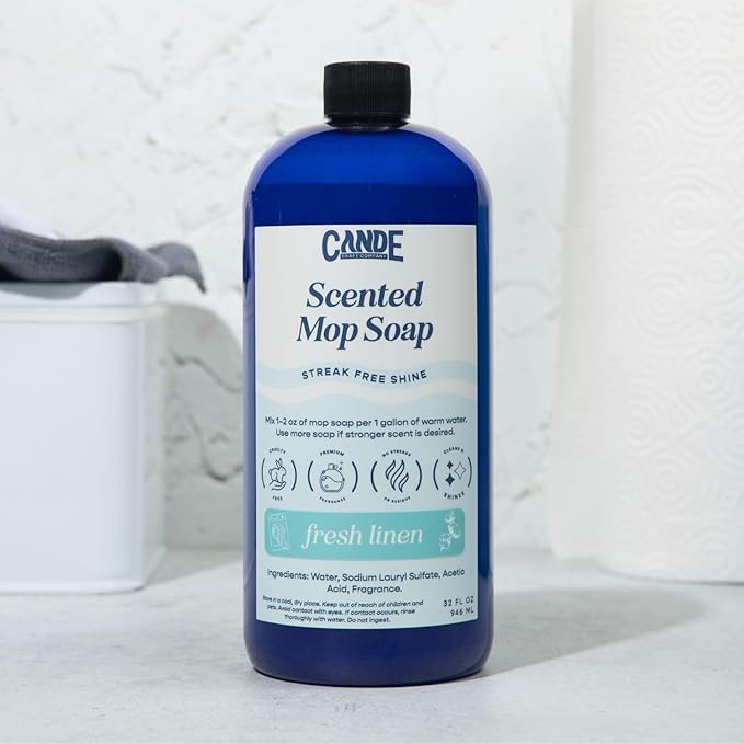 CANDE Mop Soap - Highly Scented Mop Soap, Luxury Floor Cleaner, Premium Fragranced Floor, Streak-Free Shine, 32 oz (Cactus Bloom)