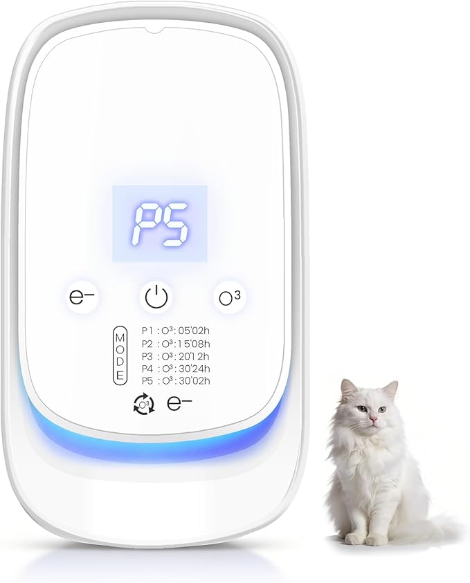 Plug-in Air Ionizers Ozone Odor Eliminator Cat Litter Deodorizer for Strong Odor 99% Pet Odor Removal for Home Air Purifier for House Bathroom Cabinet Garage
