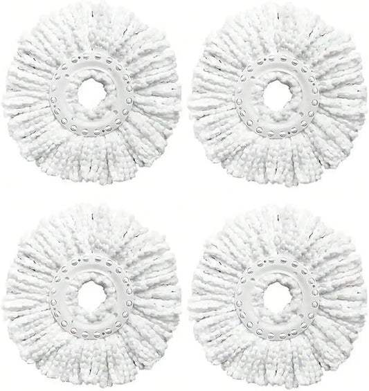 4 Pack Spin Mop Heads,Compatible for Hurricane, Compatible for Mopnado,and Other Standard Size, Durable Microfiber(4 Pack mop)