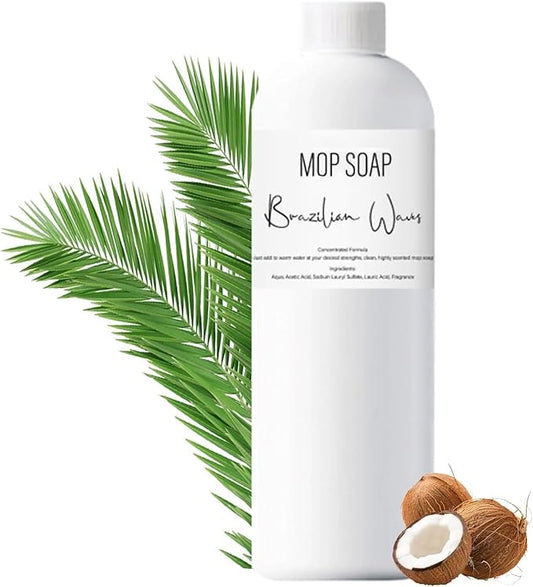 Mop Soap Highly Scented Fragrance, Long Lasting Luxury Floor Cleaner for Hardwood, Tile, Laminate & Stone, Low Suds No Residue Formula, All Mop Types, Brazilian Bliss Fragrance 120ml