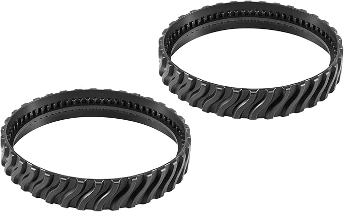 R0526100 Track Replacement Compatible with Zodiac Baracuda MX6 MX8 Elite Series Suction-Side In-ground Pool Cleaners, Heavy Duty Rubber Wheel Tire Belts (2-Pack)