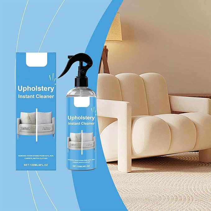 2026 Must-Have Upholstery Cleaner, 4 Oz Fabric Cleaner and Stain Remover Spray, Pro Formula Erases Tough Stains, Safely Cares for Fabrics, For Clothing, Sofas, Other Fabrics (2pcs)
