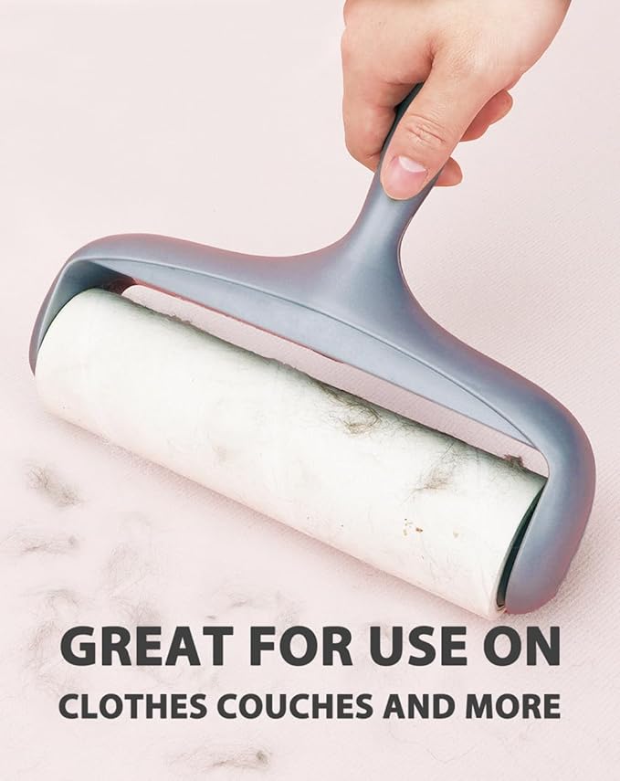 8 inch Large Lint Roller Refills for Scotch-Brite 50% Stickier Large Surface Lint Roller 60 Sheets per Refill, Pack of 3, 180 Sheets Total, Works Great On Pet Hair