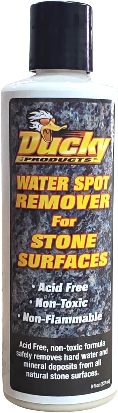 DUCKY PRODUCTS Water Spot Remover for Stone Surfaces: Cleaner for Natural Stone, Granite & Plumbing Fixtures, 8 oz