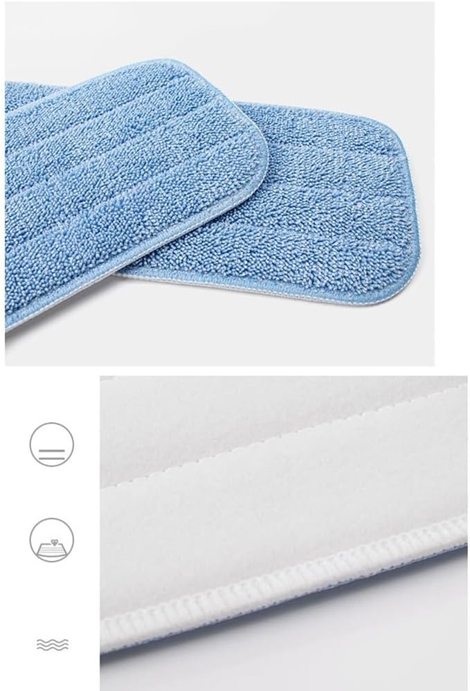 Replacement Washable Microfiber Cleaning Pads for Spray Mops, 45 x 14 cm Floor Mop Refills for All Hard Floor Surfaces, Machine Washable and Reusable Mop Head Covers for Wet or Dry Use
