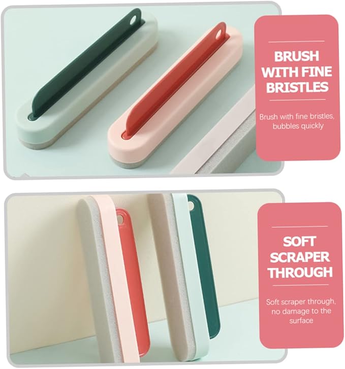 6 Pcs Shower Door Cleaner Shower Doors Window Brush Window Cleaning Scraper Cleaning Wiper for Home Car Window Cleaner Brush for Window Cleaning Glass Cleaning Tools