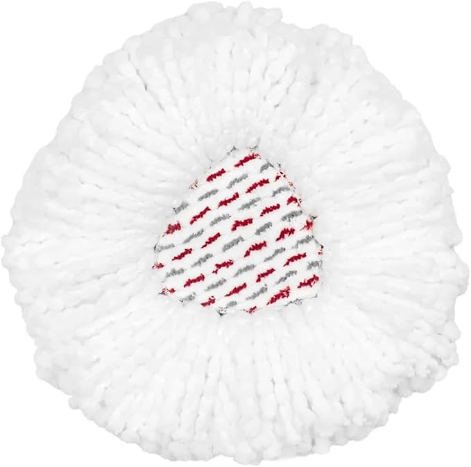 2pcs Upgrade Triangular Spin Mop Head Pad Microfiber Refills(WHITE-2pcs)