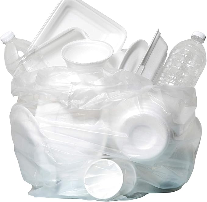 Aluf Plastics 33 Gallon 22 Micron (eq) Premium Clear Trash Bags - 32" x 38" - Pack of 250 - For Office, Kitchen, Bathroom, Commercial, Janitorial, Industrial, & Hospitality (Pack of 250)