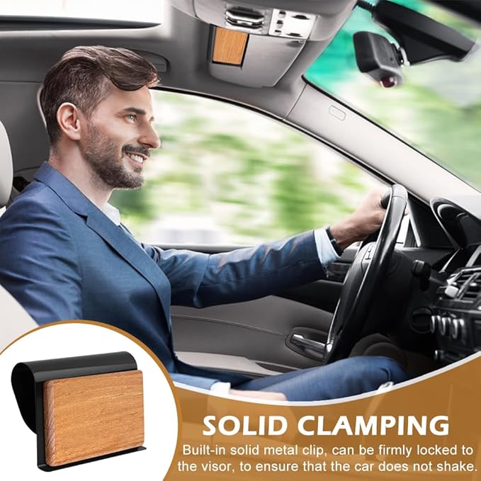2PCS Car Air Freshener Visor Clip Compatible with Drift Wood or Stone Car Freshener,Universal Cars Fresheners Sun Visor Clips for Modern & Electric Vehicles(Clip Only)(Black,Size:9*6cm/2.34*3.54inch)