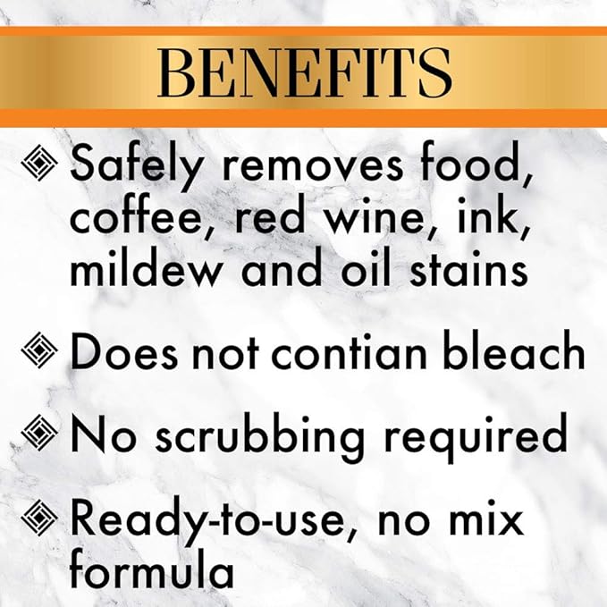 Stone Care International Stone Stain Remover - 10 Ounce - Stain Remover for Food, Coffee, Red Wine, Ink, Mildew, Oil Stains