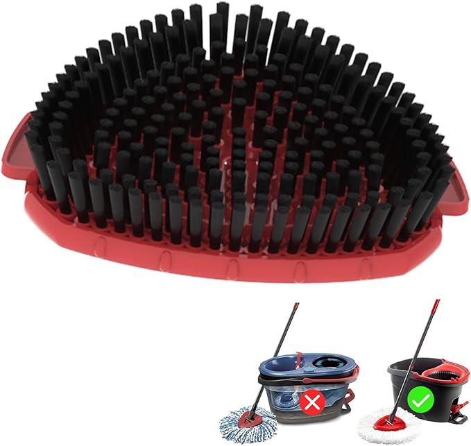 Aifacay Scrub Brush Head for O-Cedar EasyWring Spin Mop, Full-Bristle Heavy-Duty Replacement Brush, Compatible with 1-Tank Spin Mop Set, Multi-Surface Cleaning Attachment for Floors, Tile & Bathroom