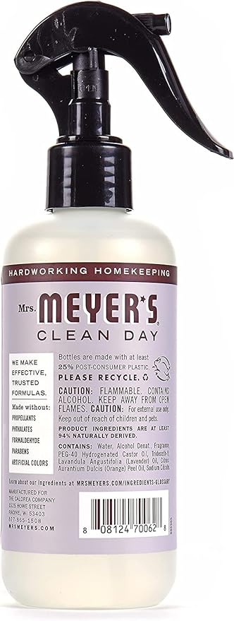 Mrs. Meyers Clean Day Lavender Room Freshener 8 Fl Oz (Pack of 4)