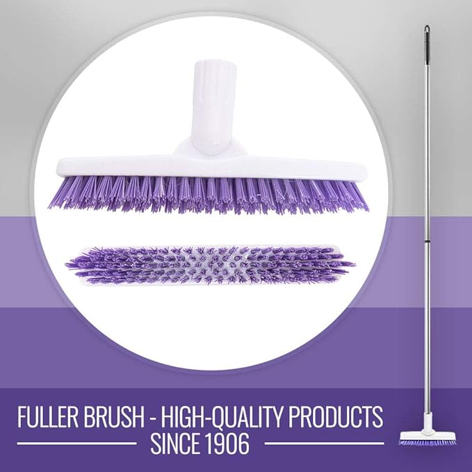 Fuller Brush E‑Z Scrubber Replacement Head – 9" V‑Trim Tile & Grout Brush Head Only, Compatible with Telescopic Handle (Sold Separately) – Deep Grime Cleaning Without Scratching