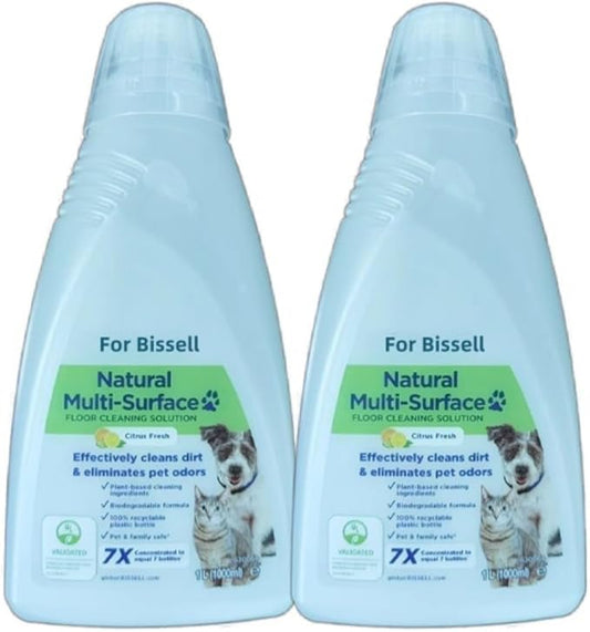 1L Multifunctional Pet Stain-removing Floor Cleaner. Fabric Carpet Cleaning Solution. Compatible For Bissell X7 6 5­4 90×9(2pcs 2000ml)