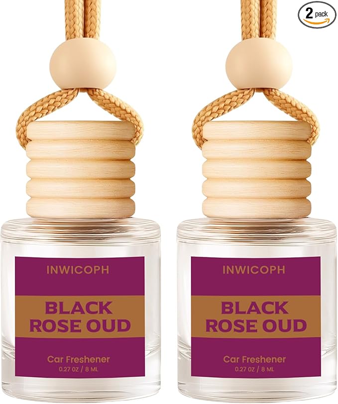 Car Air Freshener Diffuser Hanging, Black Rose Oud Fragrance Oil