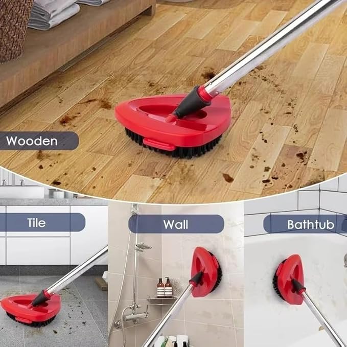 Spin Mop Replacement Head Mop Refill Compatible with Vileda Ocedar 1 Tank System Triangle Swivel Mops Microfiber Swivel Mop Refill,Deep Clean,Machine Washable and Easy to Replace (Red-1Pc)