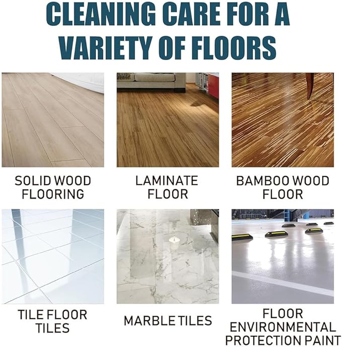Stain & Odor Remover Floor Cleaner, 5 In 1 Floor Cleaner - Aucosh Hardwood Floor Cleaning Polish Restorer Combo, Natural Shine, Leaves Protective Layer (1)
