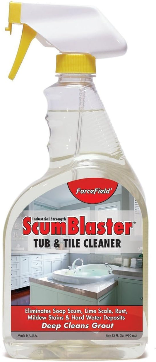 ForceField® ScumBlaster Tub & Tile Cleaner, Deep Cleans Grout. Removes Soap Scum, Stains & Grime - 32oz