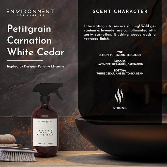 ENVIRONMENT Stone Candles Petitgrain | Carnation | White Cedar All-Purpose Cleaner