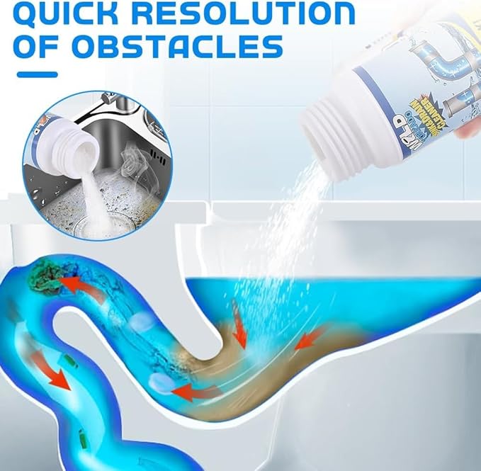 Drain Cleaner, Drain Cleaner, Sink DrainCleaner, Powerful Sink & DrainCleaner, Dredge Blast Pipe Cleaner, Powerful Pipe Dredging Agent for Home Kitchen Toilet (2)