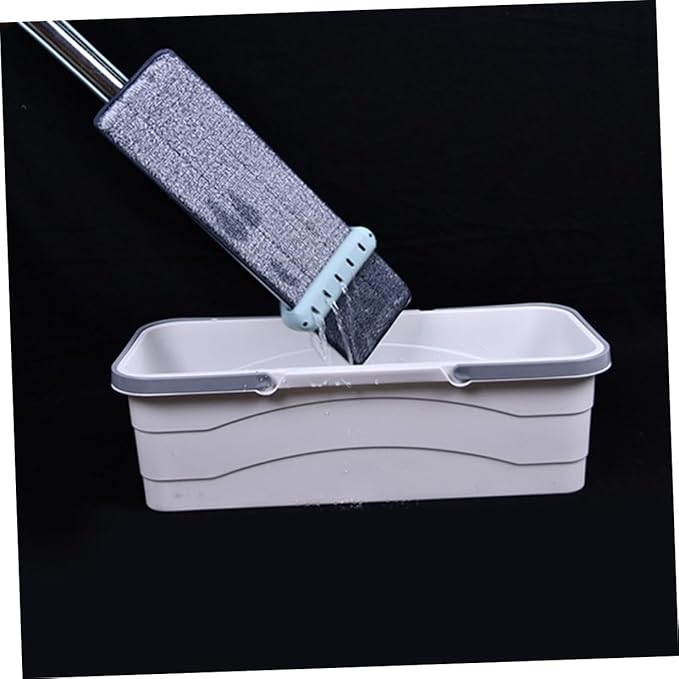 Portable Mop Bucket with Drain Holes, Rectangular Plastic Cleaning Bucket 49x23x18cm, Handheld Home Mop Draining Container for Kitchen and Floor Cleaning Random Color