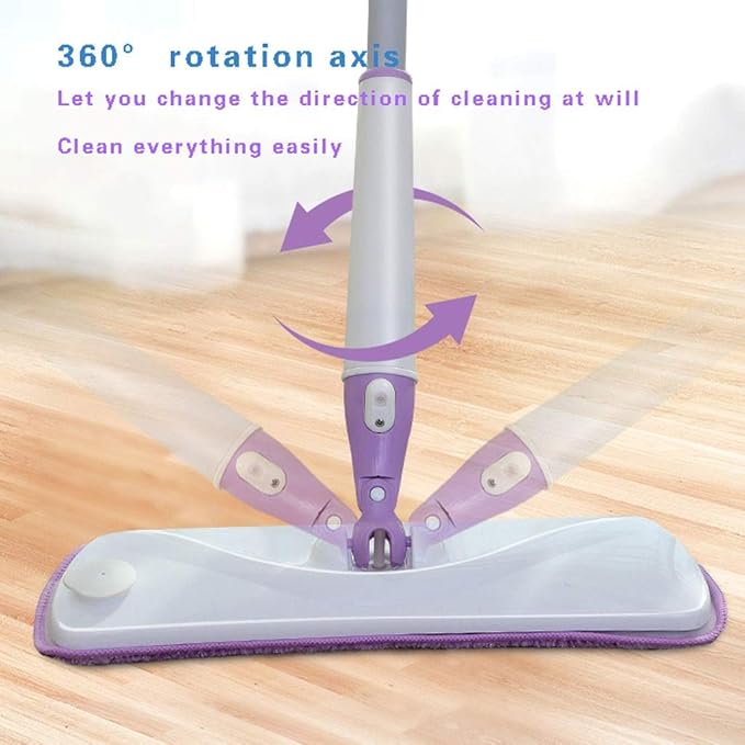 HASMI mops Spray Mop for Hard Floor Cleaning with Microfiber Mop Pad Refills, 360° Rotation Flat Mop for Home Kitchen Hardwood Laminate Wood Ceramic Tile Floor Household Mop