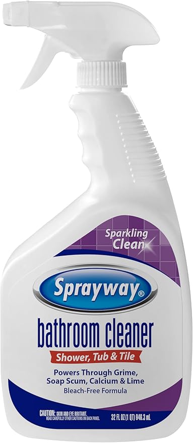 Sprayway Bathroom Cleaner | Tub & Tile, 32oz | Removes Soap Scum, Hard Water Stains, and Mildew | Powerful Foaming Action for Bathroom Surfaces