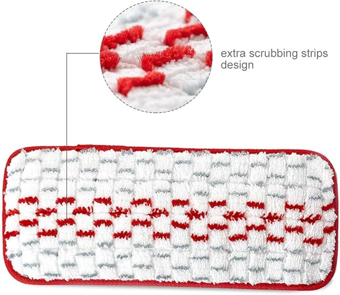 VideoPUP 4PCS Replacement Microfiber Washable Spray Mop Pads Compatible with ProMist Max Spray Mop Reusable Refill Mop Pads
