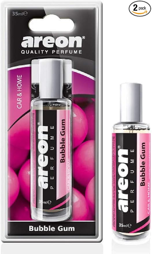 Areon CAR Perfume 35 ml I Car & Home Air Freshener Spray I Bubble Gum Scent I (Pack of 2)